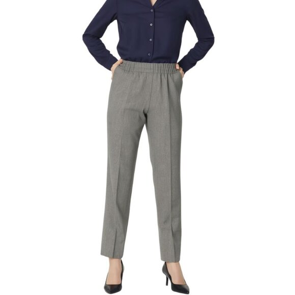 Dusan 100% Wool Elastic Waist Side Pocket Trousers Size L - Picture 1 of 9